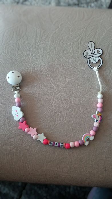 Дървен клипс за биберон