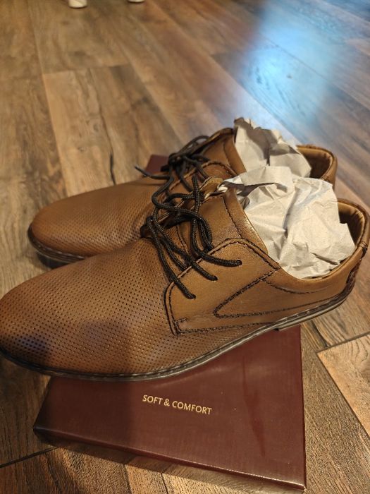 Официални обувки от естествена кожа и нови сандали размер 45