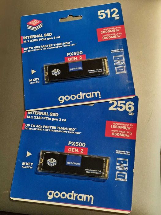 SSD M2 256, 512GB Goodram