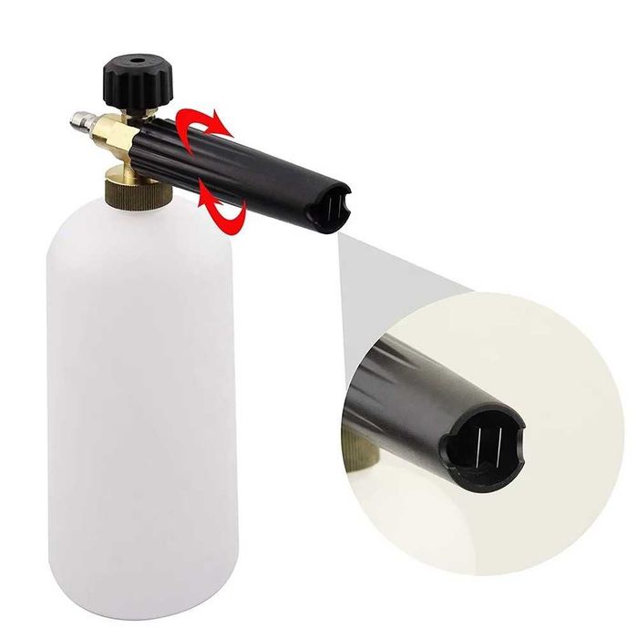 Пянообразуваща дюза Foam Cannon 1 л Quick Connect 1/4 - 5 дюзи в комплекта