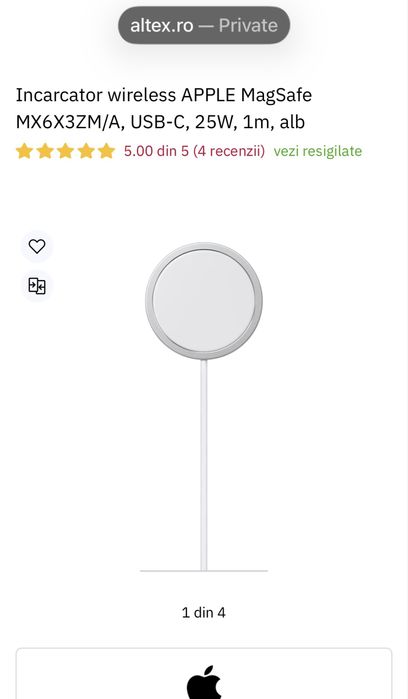 Vand incarcator wireless apple magsafe