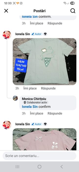 Tricouri mărimea 134/140