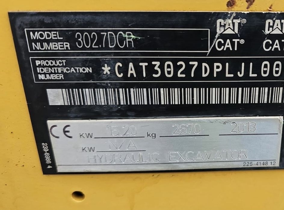 Miniexcavator CAT302.7 DCR