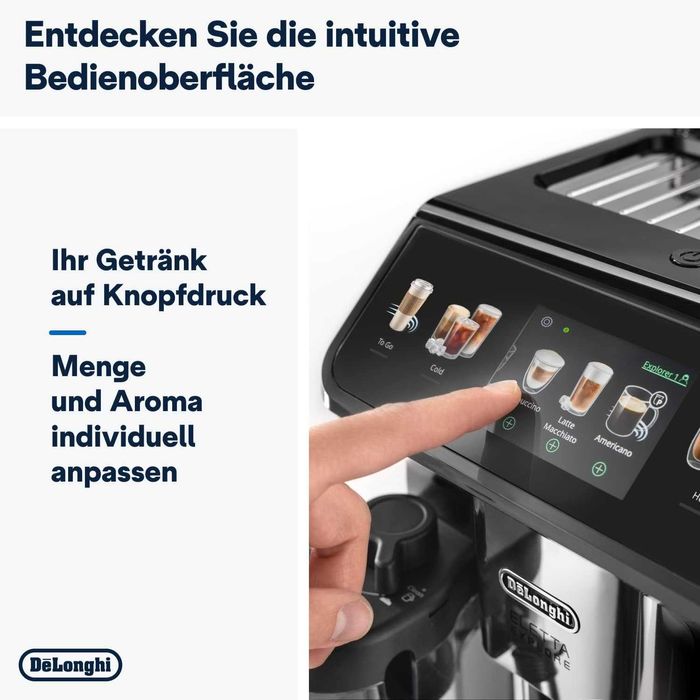 Кафеавтомат DELONGHI ELETTA ЕXPLORE ECAM450.65.G LATTECREMA HOT TECHNOLOGY 1800.00 ml АВТОМАТИЧНА КАПУЧИНО СИСТЕМА 19.00 bar, ОПЦИЯ ЗА МЛЯНО КАФЕ