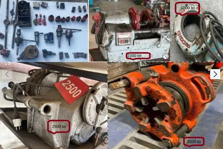 Masina  filetat Ridgid 300 , Fefi , Rex si  capuri filetat  pana 4toli