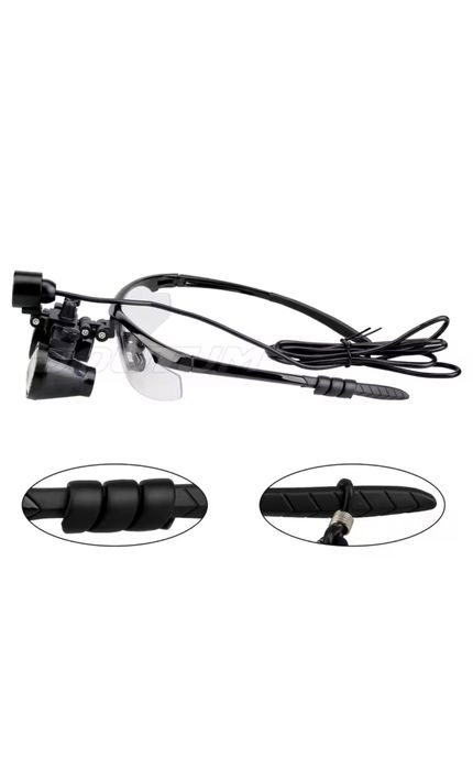 Дентални лупи 3.5х с LED светлина и батерия/Увеличителни работни очила