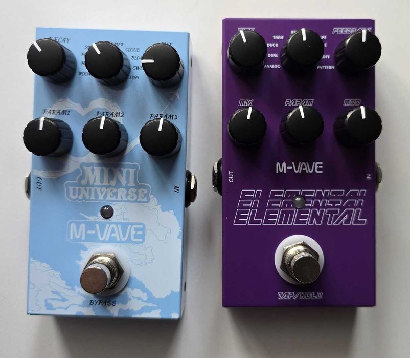 Pedale efect chitara delay si reverb M-WAVE Elemental si MINI-UNIVERSE