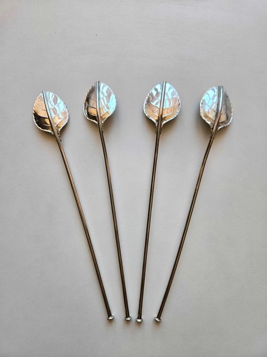 Сребърни коктейлни лъжички - 4 бр. - 800 сребро