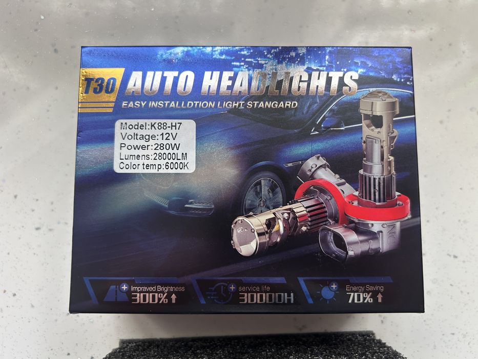 Bec LED H7 Canbus cu Lupă – Lumină Puternică, Fără Erori