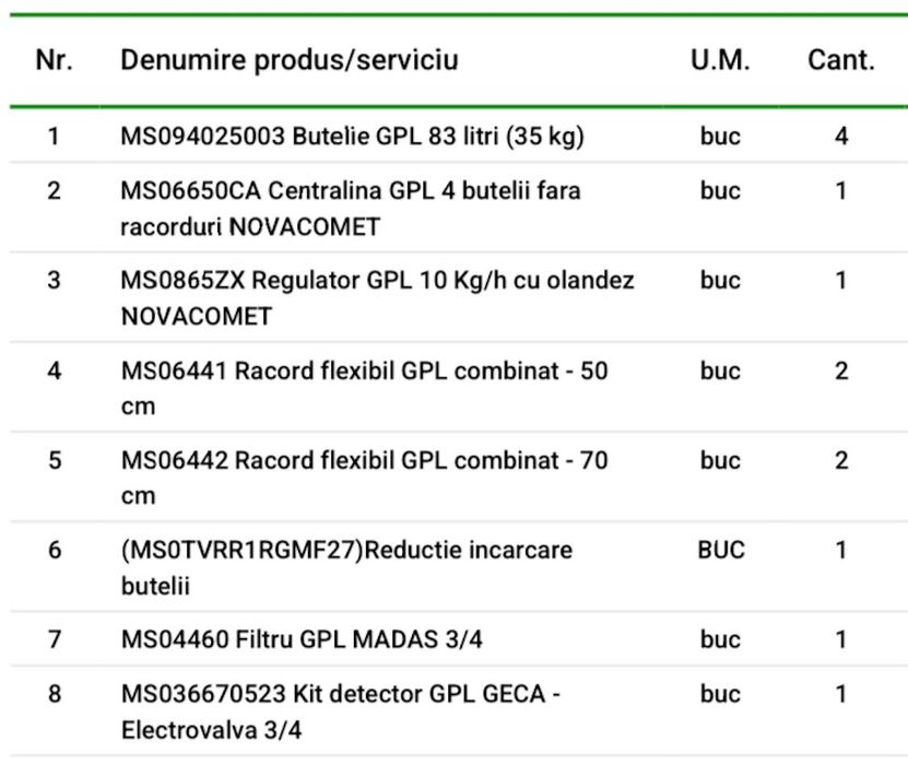 Centralina GPL - Peris, IF (butelii 4 x 80l, folosită doar 1 iarna)