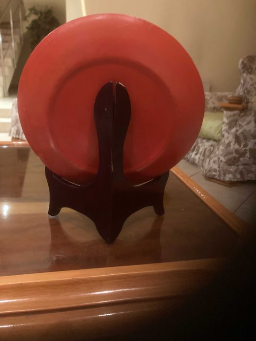 Vand set trei piese asiatice din cinnabru rosu