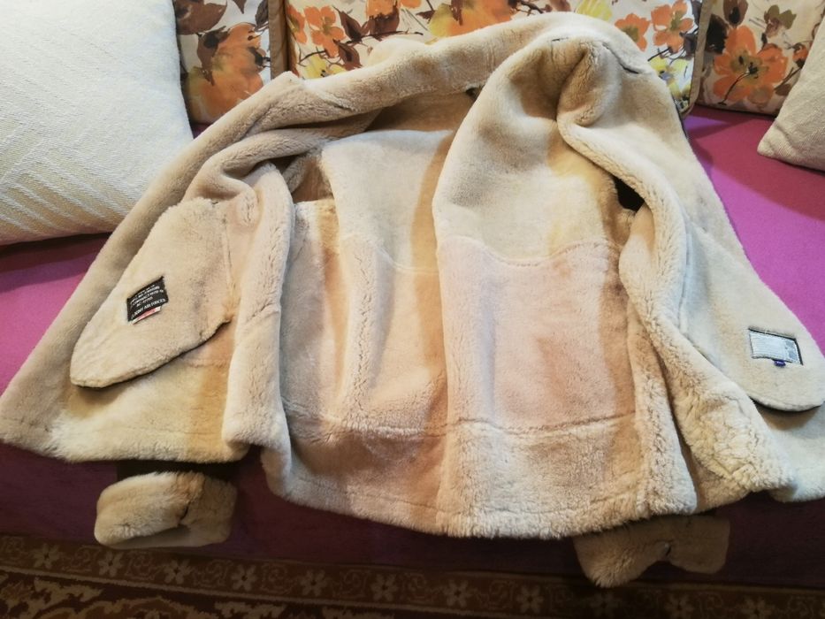 Cojoc Piele Blana U.S ARMY AIR FORCE USAF B-3 Pilot Aviator Bomber