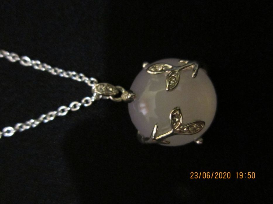 Серьги +цепочка с кулоном