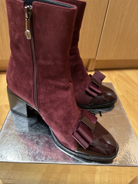 Ботильоны в бордовом цвете 39 размер