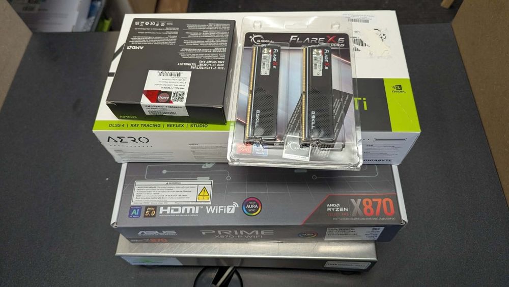 AMD Ryzen 7 9850X3D BOX ASUS X870-P Prime WiFi AM5, G.Skill Fla