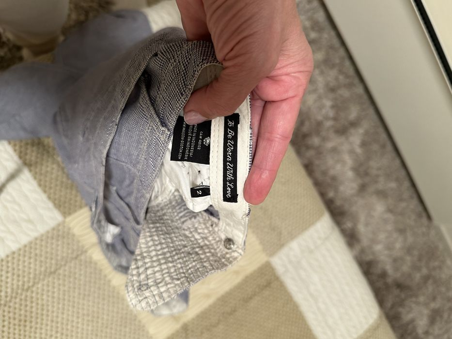 Памучен панталон с паднало дъно