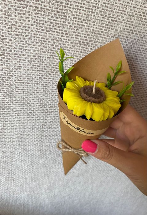 Букет от соеви свещи