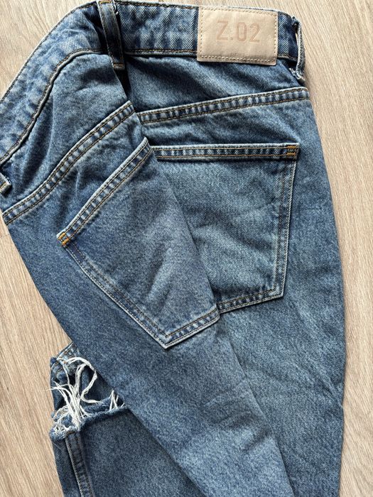 Дънки Zara в син и сив деним