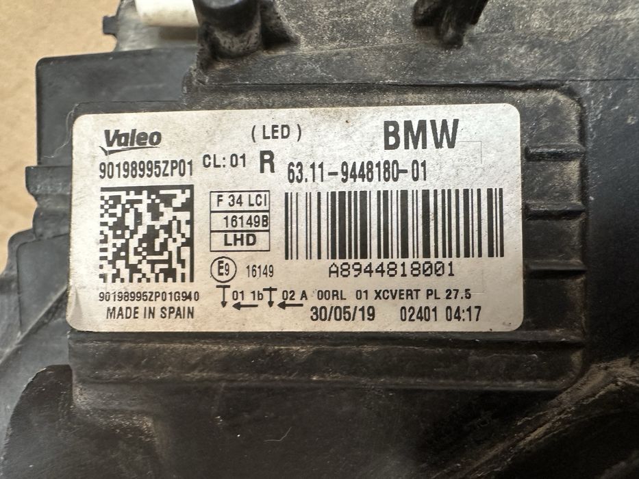 Far dreapta BMW Seria 3 GT F34, Adaptive led : 9448180