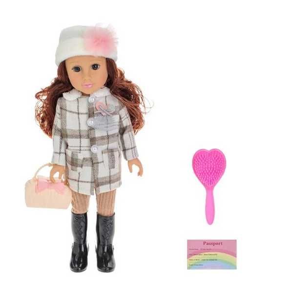 Интерактивна кукла Mercado Trade, Със звук, Бежово каре, 48см