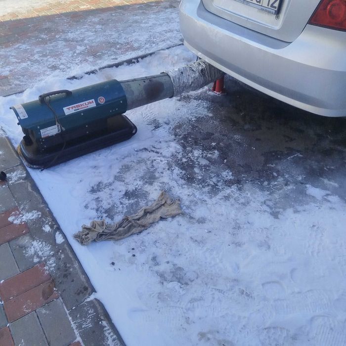 Отогрев грузовых и легковых
