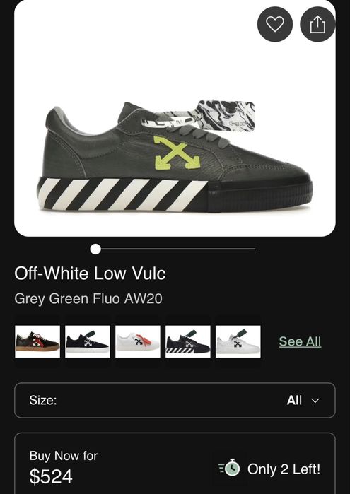 Off-white low vulc