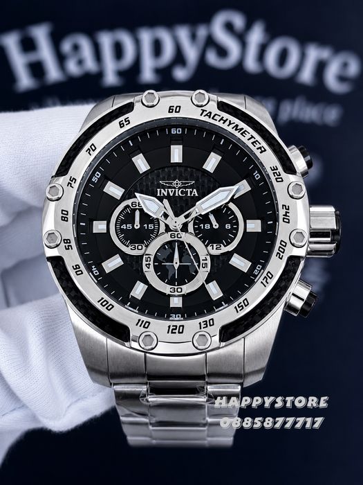 INVICTA Speedway Silver Steel 50 mm, Инвикта нов мъжки часовник