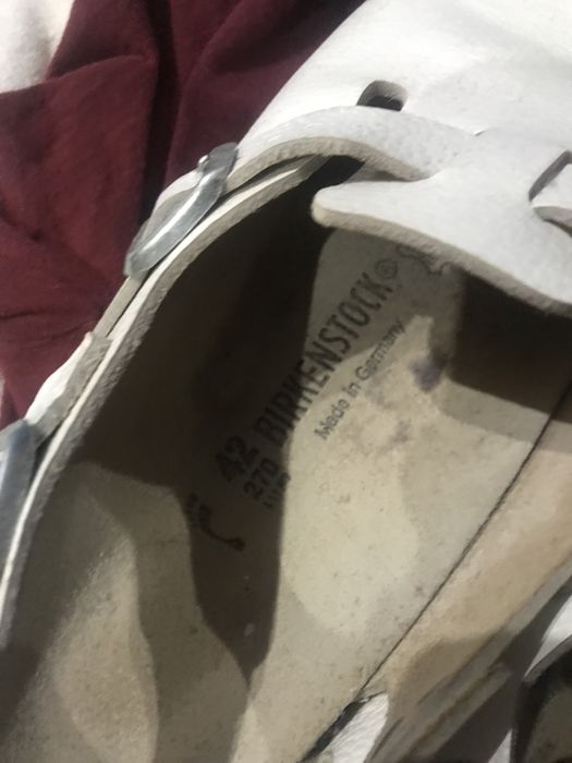 Saboți Birkenstock 42 albi