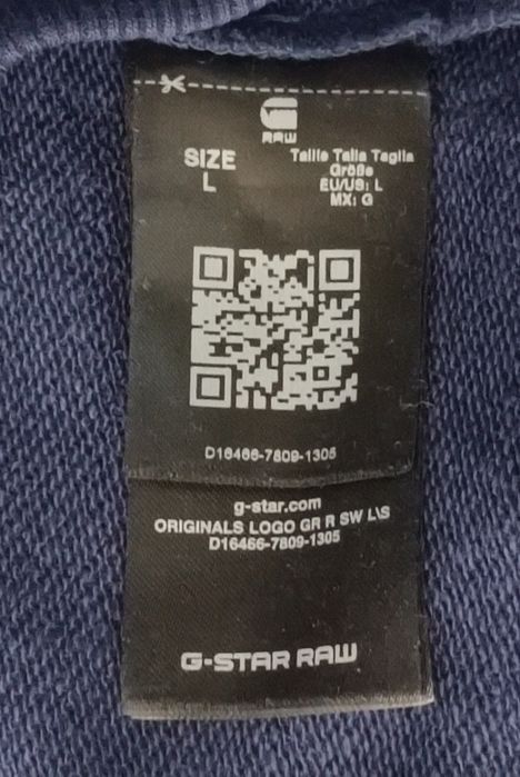 G-STAR RAW Sweatshirt оригинално горнище L памук син суичър горно