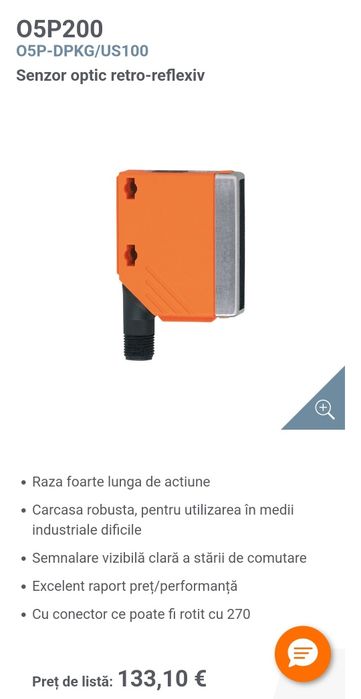 Senzor optic retro-reflexiv ifm/ NOS