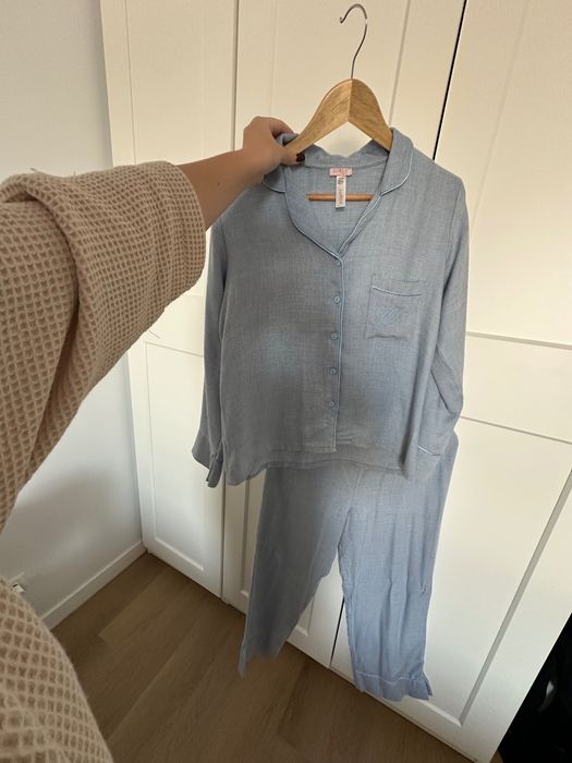 Set de pijama, lung, Suwen, S, albastru