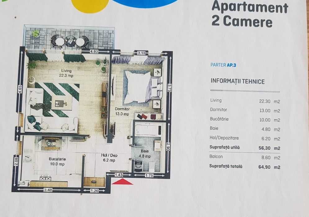 Apartament 2 camere - Uno Residence