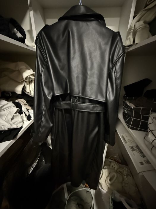 Кожаный тренч PULL&BEAR