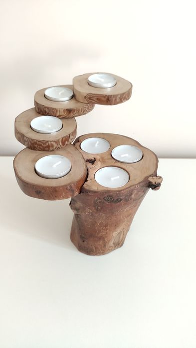 Стъпаловиден свещник от круша