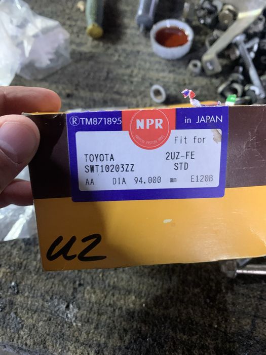 Продам кольца поршневые на 2 uzfe