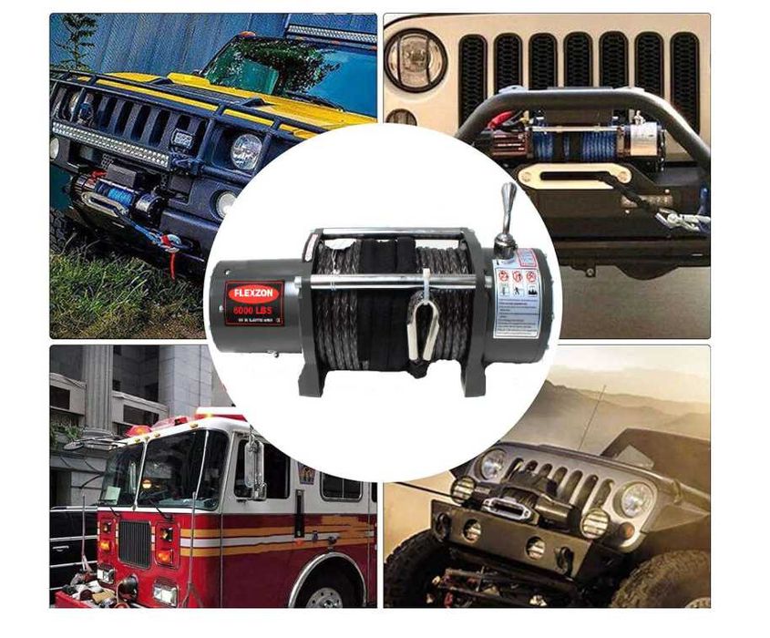 Електрическа лебедка 6000LBS 2720кг 12V/24V с дистанционно за теглене