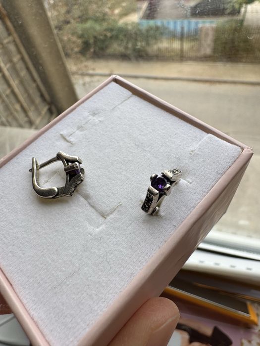 Күміс сырға 925 тастарымен