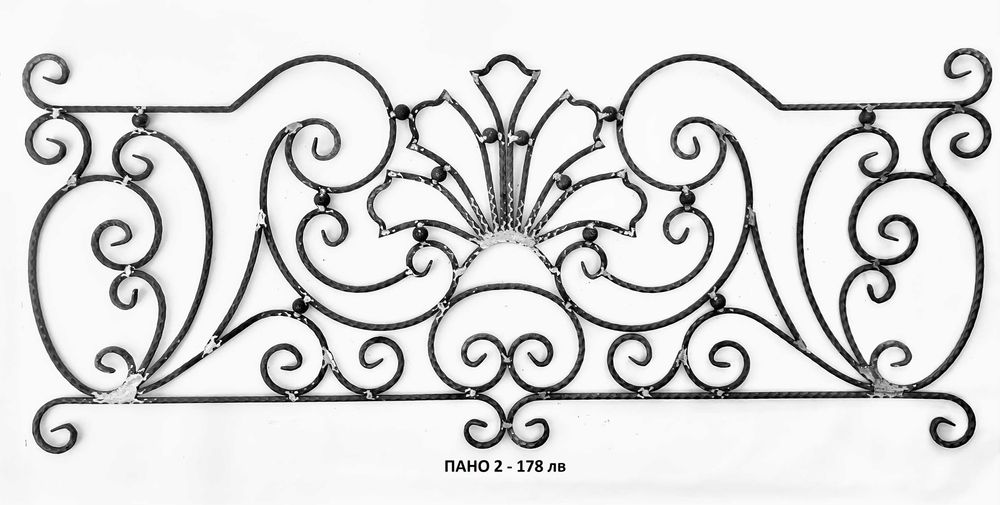 Парапетни пана от ковано желязо . ПРОМОЦИЯ до края на месеца.
