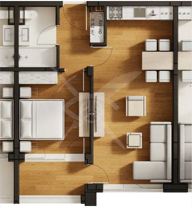 Продава се Двустаен апартамент в Пловдив, Остромила - 68 кв.м за 698 €/кв.м - Снимка #3