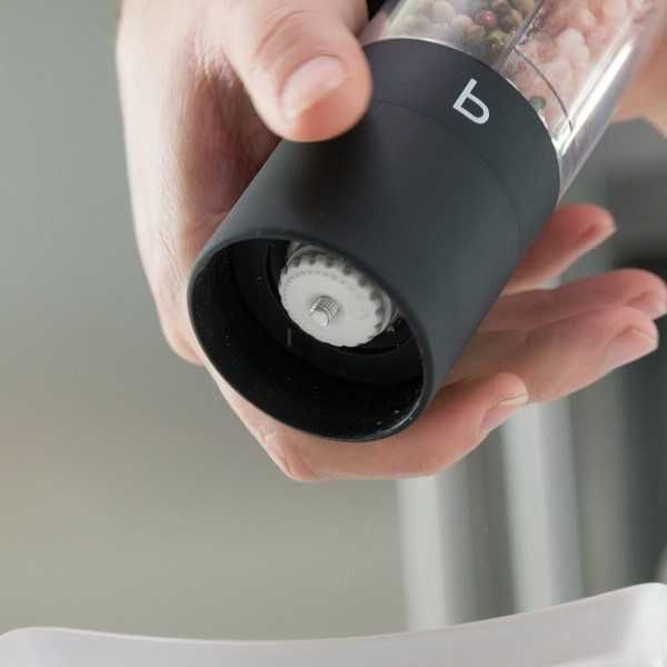 Rasnita dubla pentru sare si piper, 22 cm, negru, Duomil