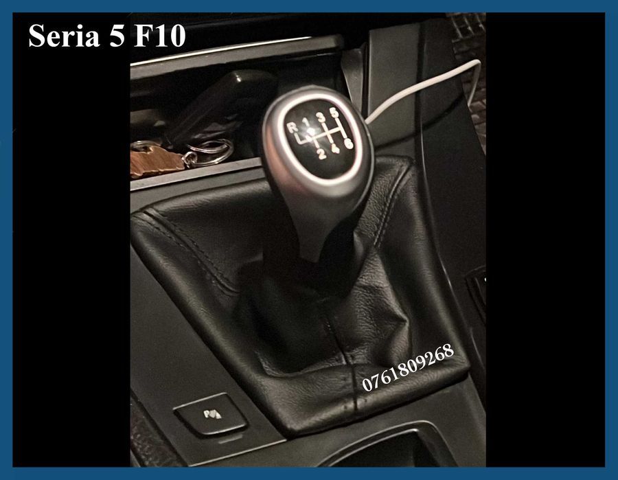 Manson + nuca schimbator piele BMW seria 3 F30 / F31 / F34 cu 6 trepte