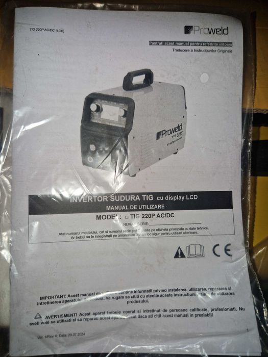 TIG 220P AC/DC aparat nou sudura profesional, Puls, TIG, Aluminiu, MMA