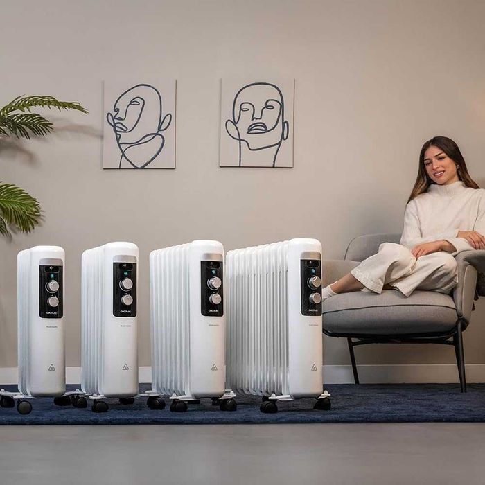 Електрически маслен радиатор Cecotec ниска консумация на енергия 1000W