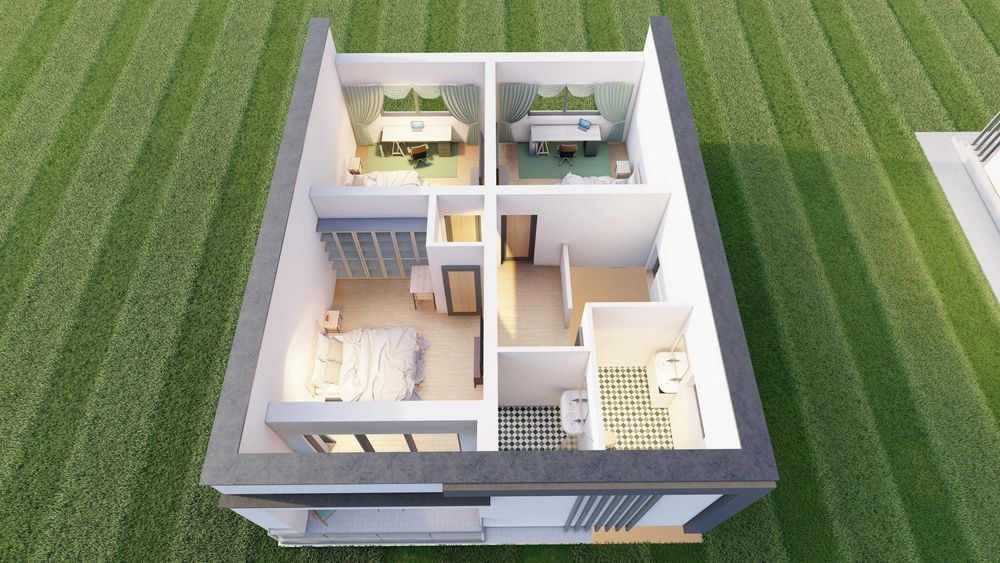 Vilă modernă Vișan – 5 min Iași | 120 mp | 3 băi | Cartier nou
