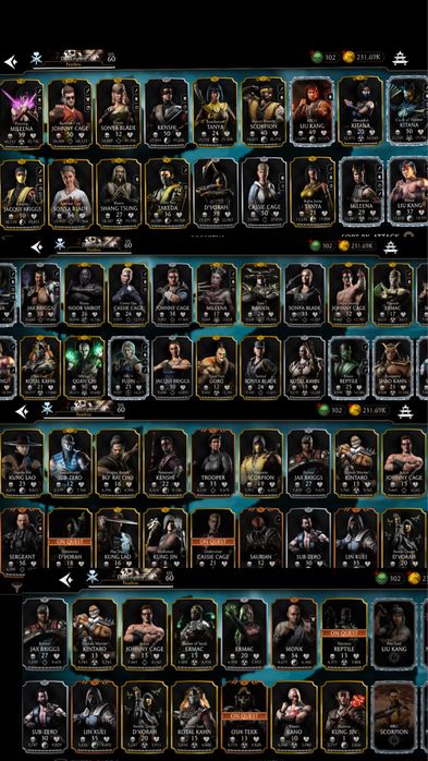 Аккаунт Mortal Kombat Mobile