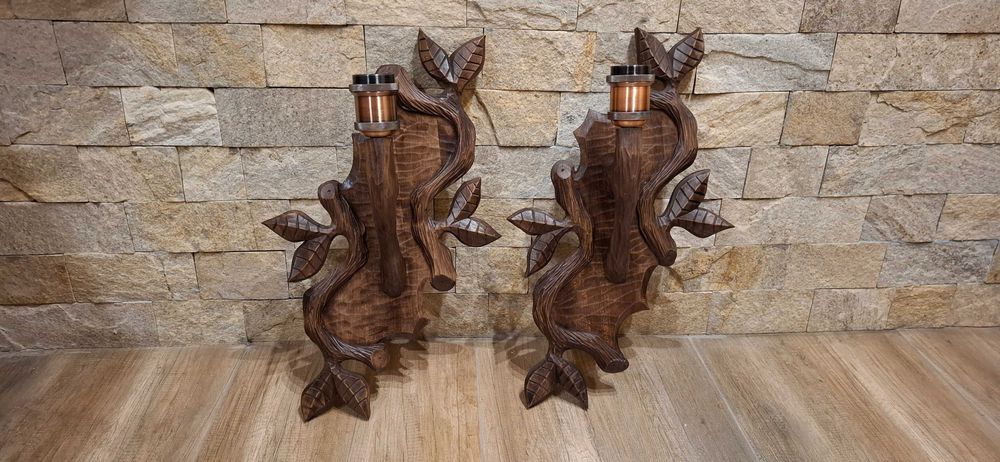 Лампи и аплици - дърворезба