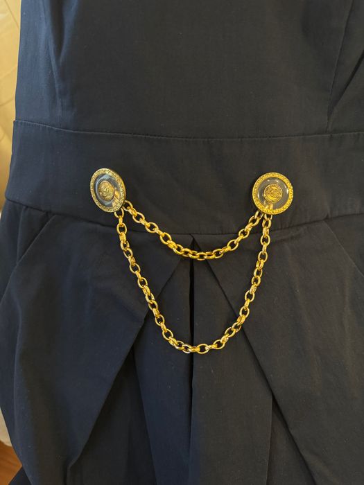 Къса официална рокля(тъмносиня)