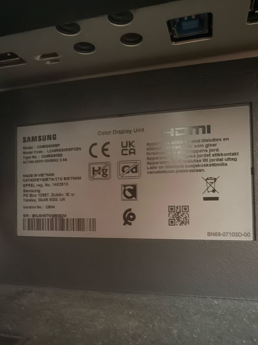 Monitor gaming Samsung Odyssey CRG9 49" curbat, Dual QHD 5120x1440, 120Hz, HDR1000, QLED – stare impecabilă
