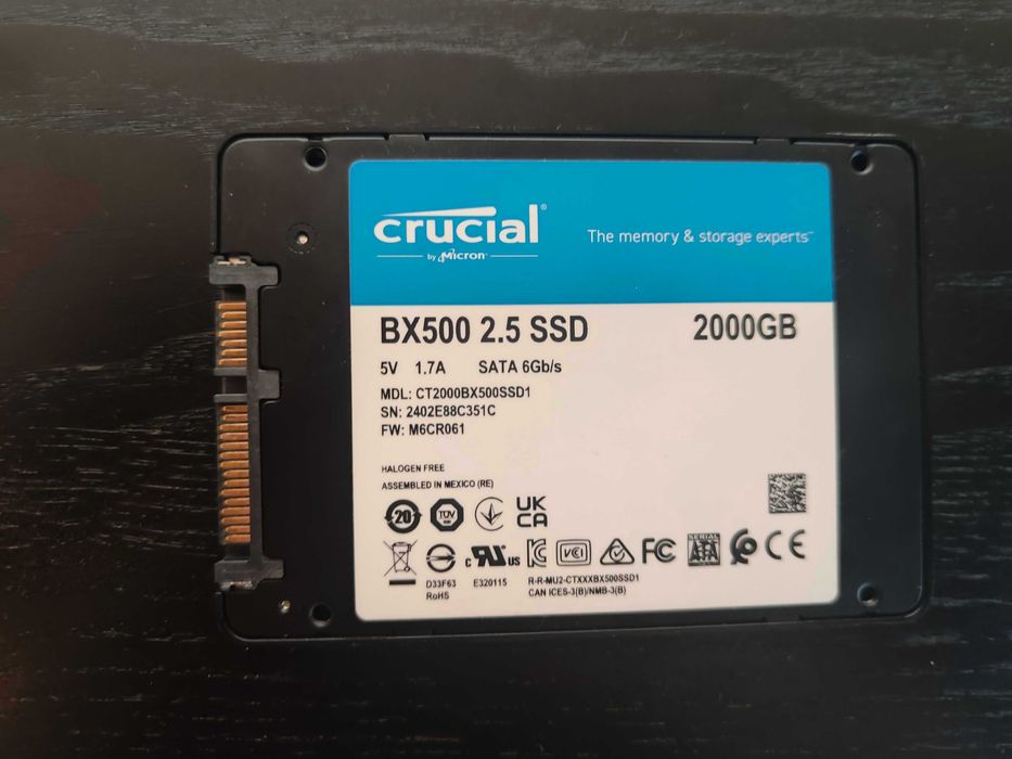 Crucial BX500 2TB 2.5sata