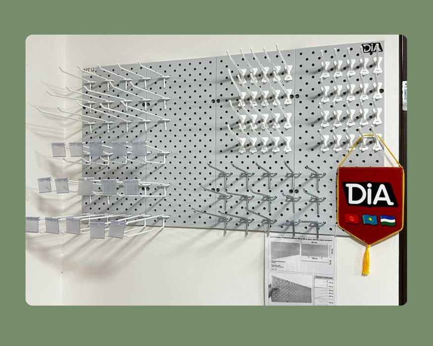 Панель перфорированная, настенная, для магазина и склада